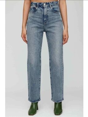 MOUSSY VINTAGE Woodhaven High Rise Wide Straight Jeans Size 27 Made in Japan